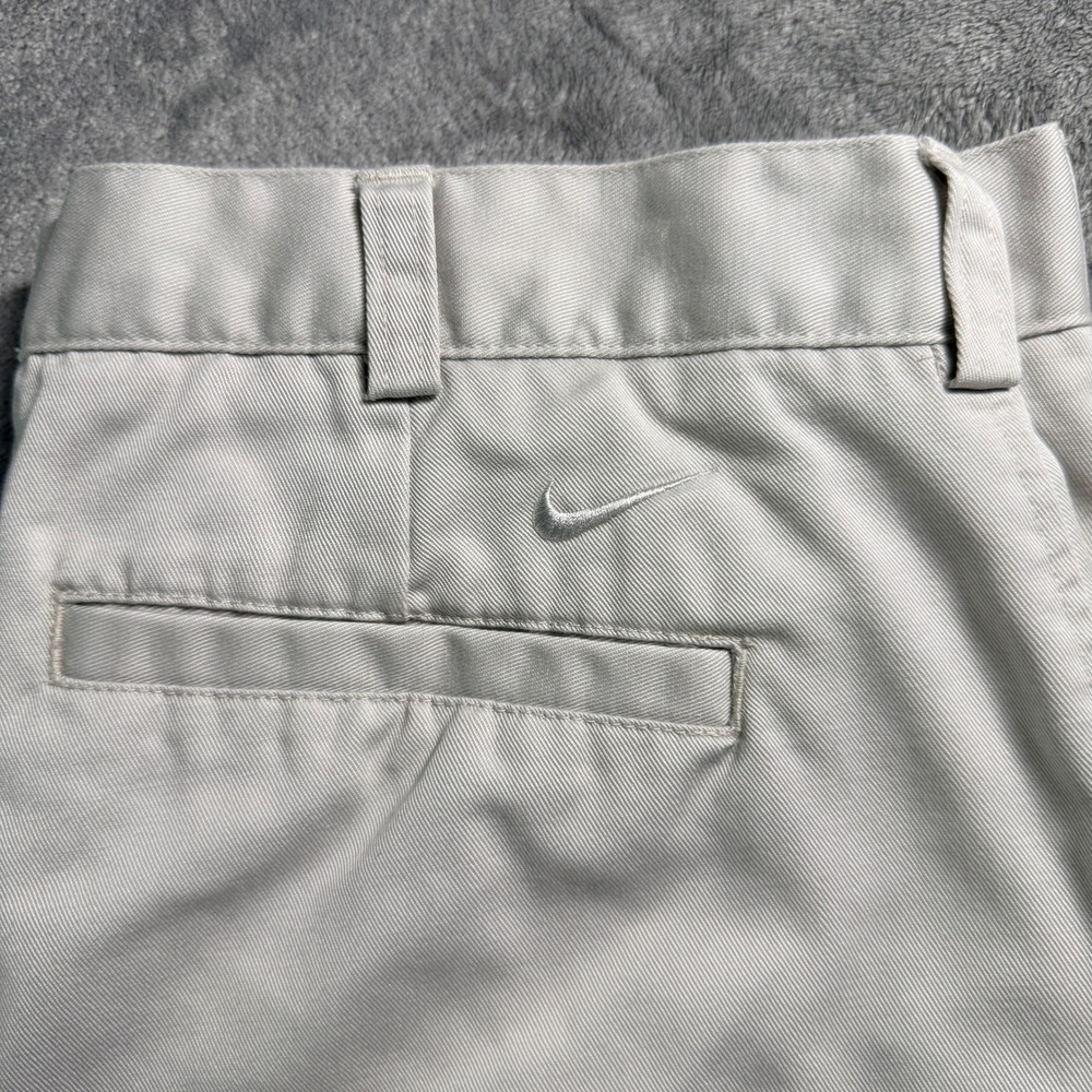 Nike Y2K Golf Flat Front Cotton Twill Chino Pants Mens 34x32 Stone Khaki - Picture 2 of 12